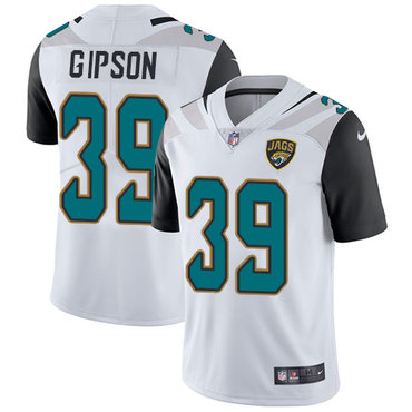 Nike Jaguars #39 Tashaun Gipson White Men's Stitched NFL Vapor Untouchable Limited Jersey