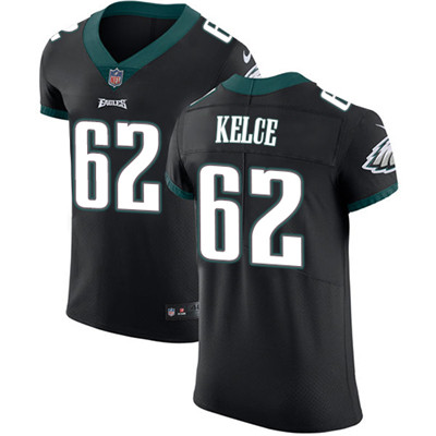 Men's Nike Philadelphia Eagles #62 Jason Kelce Black Alternate Stitched NFL Vapor Untouchable Elite Jersey