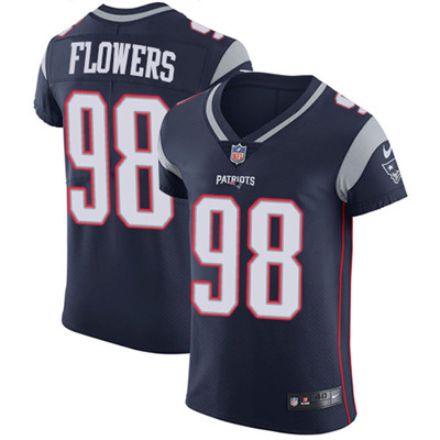 Men's Nike New England Patriots #98 Trey Flowers Navy Blue Team Color Stitched NFL Vapor Untouchable Elite Jersey