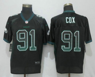 Men's Philadelphia Eagles #91 Fletcher Cox Black Drift Stitched NFL Nike Fashion Jersey