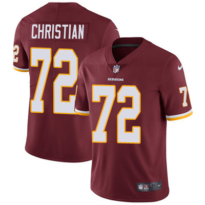 Nike Washington Redskins #72 Geron Christian Burgundy Red Team Color Men's Stitched NFL Vapor Untouchable Limited Jersey