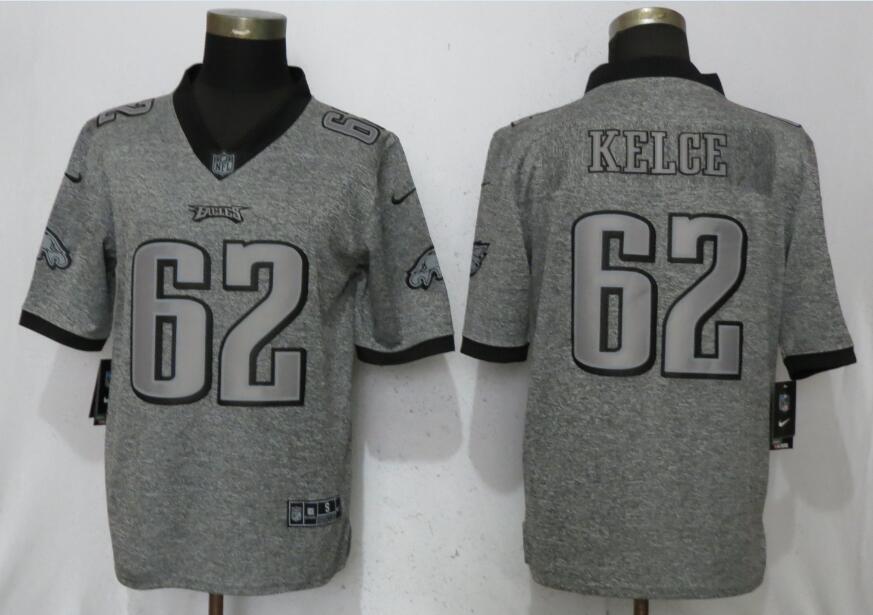 Nike Philadelphia Eagles #62 Jason Kelce Gray Gridiron Gray Vapor Untouchable Limited Jersey