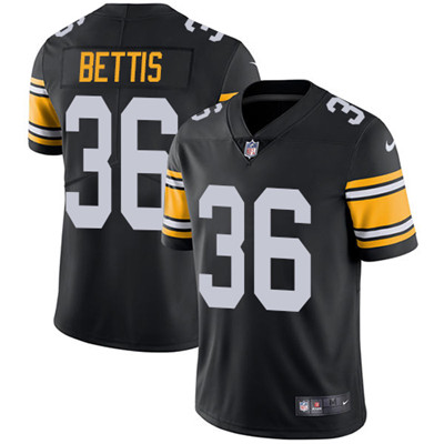 Nike Pittsburgh Steelers #36 Jerome Bettis Black Alternate Men's Stitched NFL Vapor Untouchable Limited Jersey