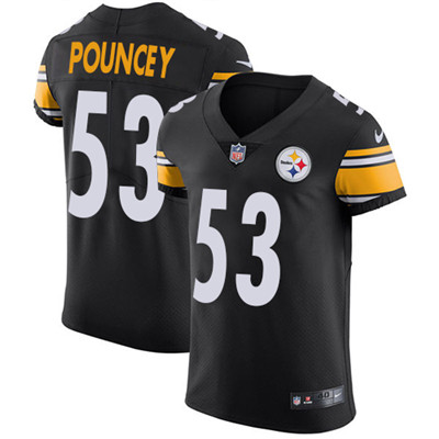 Nike Steelers #53 Maurkice Pouncey Black Men's Stitched NFL Vapor Untouchable Elite Jersey