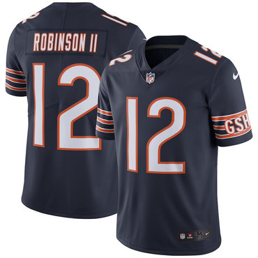 Men's Nike Chicago Bears #12 Allen Robinson II Navy Vapor Untouchable Limited Jersey