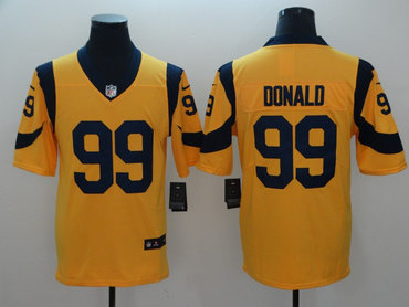 Men's Nike Los Angeles Rams #99 Aaron Donald Gold Vapor Untouchable Limited Jersey