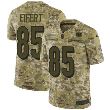 Nike Bengals #85 Tyler Eifert Camo Men's Stitched NFL Limited 2018 Salute To Service Jersey