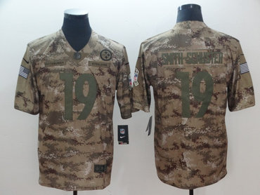 Nike Steelers #19 JuJu Smith-Schuster Camo Men's Stitched NFL Limited 2018 Salute To Service Jersey