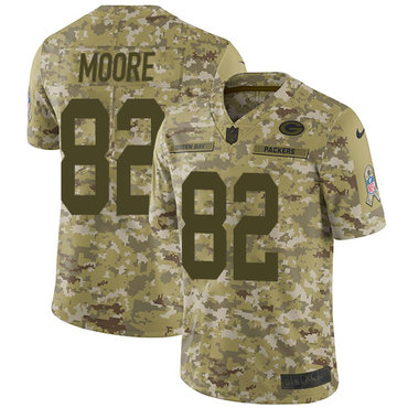 Nike Packers #82 J'Mon Moore Camo Men's Stitched NFL Limited 2018 Salute To Service Jersey