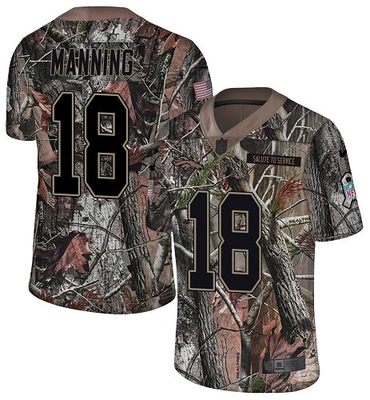 Nike Broncos #18 Peyton Manning Camo Men's Stitched NFL Limited Rush Realtree Jersey