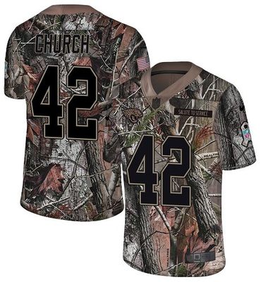 Nike Jaguars #42 Barry Church Camo Men's Stitched NFL Limited Rush Realtree Jersey