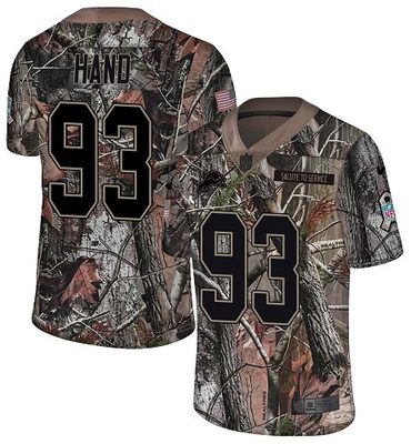 Nike Lions #93 Da'Shawn Hand Camo Men's Stitched NFL Limited Rush Realtree Jersey