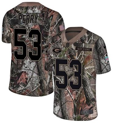 Nike Packers #53 Nick Perry Camo Men's Stitched NFL Limited Rush Realtree Jersey