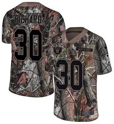 Nike Raiders #30 Jalen Richard Camo Men's Stitched NFL Limited Rush Realtree Jersey