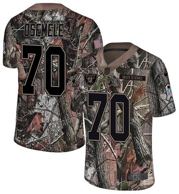 Nike Raiders #70 Kelechi Osemele Camo Men's Stitched NFL Limited Rush Realtree Jersey