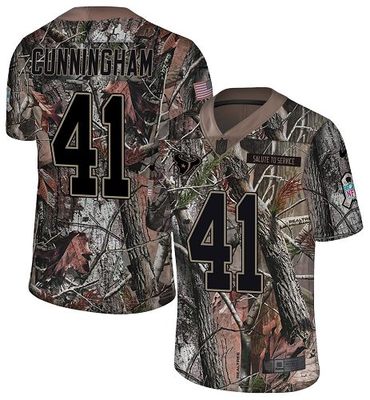 Nike Texans #41 Zach Cunningham Camo Men's Stitched NFL Limited Rush Realtree Jersey