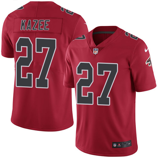 Nike Falcons 27 Damontae Kazee Red Men's Stitched NFL Limited Rush Jersey