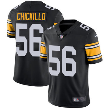 Men's Pittsburgh Steelers #56 Anthony Chickillo Black Nike NFL Alternate Vapor Untouchable Limited Jersey