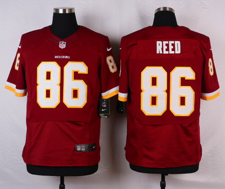 Men's Washington Redskins #86 Jordan Reed Burgundy Red Team Color NFL Nike Elite Jersey