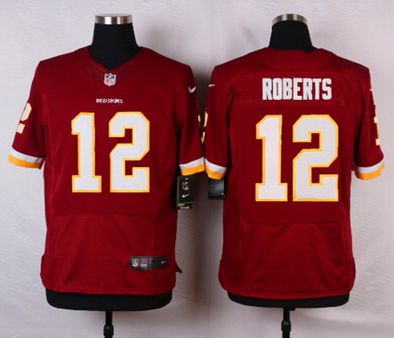 Men's Washington Redskins #12 Andre Roberts Burgundy Red Team Color NFL Nike Elite Jersey