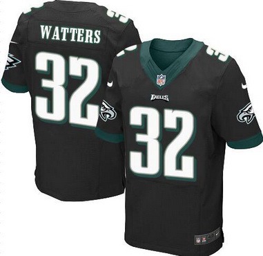 Men's Philadelphia Eagles #32 Ricky Watters Black Retired Player NFL Nike Elite Jersey