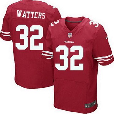 Men's San Francisco 49ers #32 Ricky Watters Scarlet Red Retired Player NFL Nike Elite Jersey