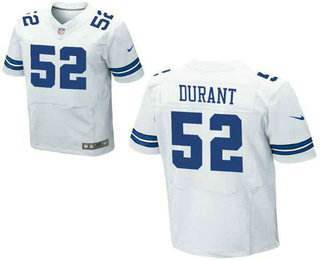 Men's Dallas Cowboys #52 Justin Durant White Road NFL Nike Elite Jersey