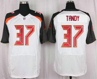 Men's Tampa Bay Buccaneers #37 Keith Tandy White Road NFL Nike Elite Jersey