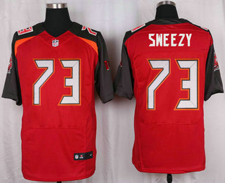 Men's Tampa Bay Buccaneers #73 J.R. Sweezy Red Team Color NFL Nike Elite Jersey