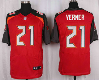 Men's Tampa Bay Buccaneers #21 Alterraun Verner Red Team Color NFL Nike Elite Jersey