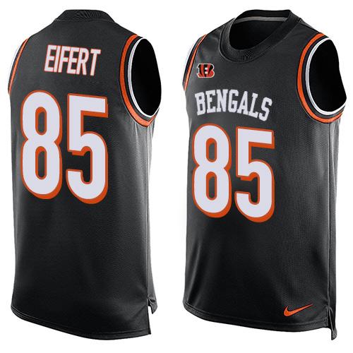 Men's Cincinnati Bengals #85 Tyler Eifert Black Hot Pressing Player Name & Number Nike NFL Tank Top Jersey