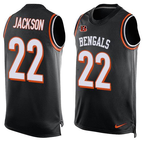 Men's Cincinnati Bengals #22 William Jackson Black Hot Pressing Player Name & Number Nike NFL Tank Top Jersey