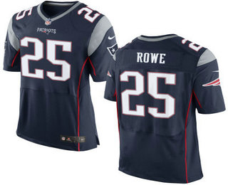 Men's New England Patriots #25 Eric Rowe NEW Navy Blue Team Color Stitched NFL Nike Elite Jersey