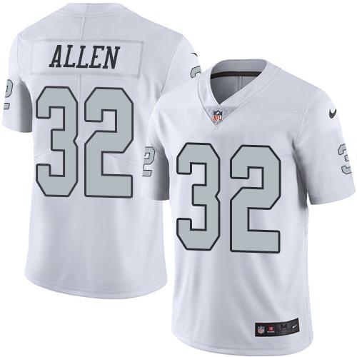 Nike Raiders #32 Marcus Allen White Men's Stitched NFL Limited Rush Jersey