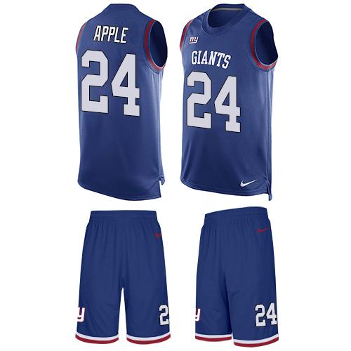 Nike Giants #24 Eli Apple Royal Blue Team Color Men's Stitched NFL Limited Tank Top Suit Jersey