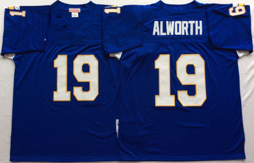 Chargers 19 Lance Alworth Blue Throwback Jersey