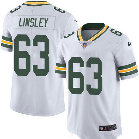 Men's Green Bay Packers #63 Corey Linsley White 2016 Color Rush Stitched NFL Nike Limited Jersey