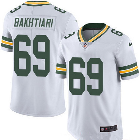 Men's Green Bay Packers #69 David Bakhtiari White 2016 Color Rush Stitched NFL Nike Limited Jersey