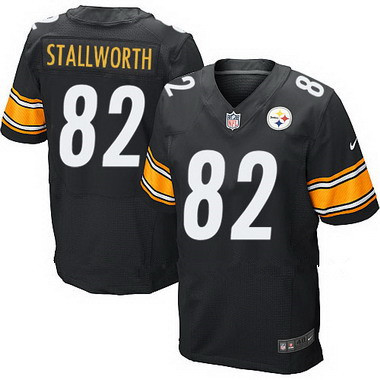 Men's Pittsburgh Steelers #82 John Stallworth Black Retired Player NFL Nike Elite Jersey