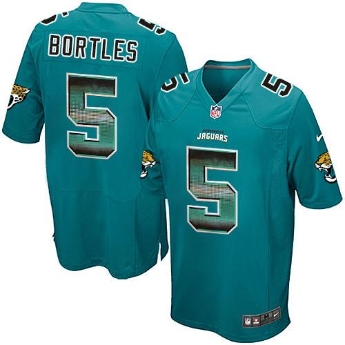 Nike Jaguars #5 Blake Bortles Teal Green Team Color Men's Stitched NFL Limited Strobe Jersey