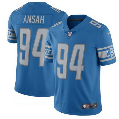 Men's Detroit Lions #94 Ezekiel Ansah Nike Blue 2017 Limited Jersey