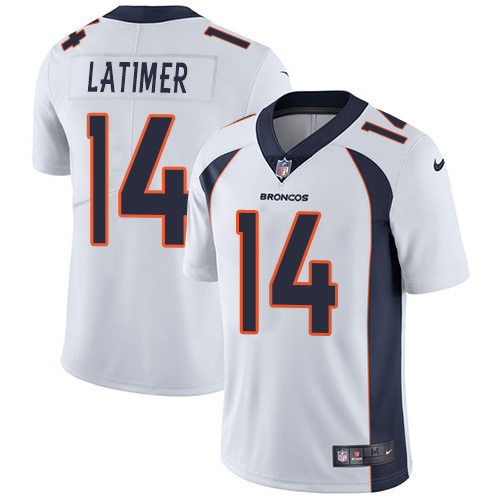 Nike Denver Broncos #14 Cody Latimer White Men's Stitched NFL Vapor Untouchable Limited Jersey