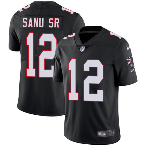 Nike Atlanta Falcons #12 Mohamed Sanu Sr Black Alternate Men's Stitched NFL Vapor Untouchable Limited Jersey