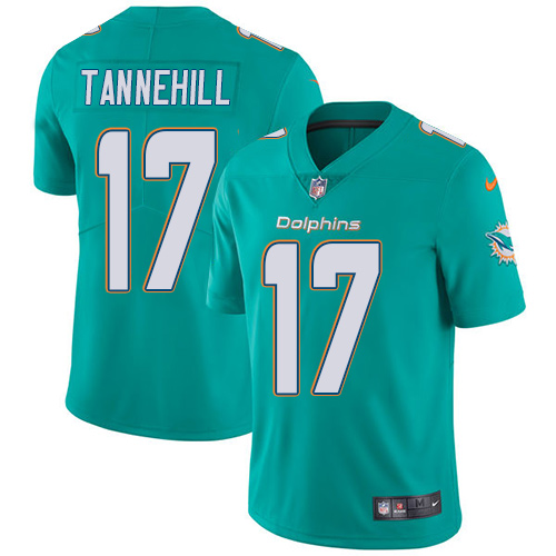 Nike Miami Dolphins #17 Ryan Tannehill Aqua Green Team Color Men's Stitched NFL Vapor Untouchable Limited Jersey