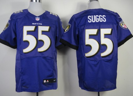 Nike Baltimore Ravens #55 Terrell Suggs 2013 Purple Elite Jersey