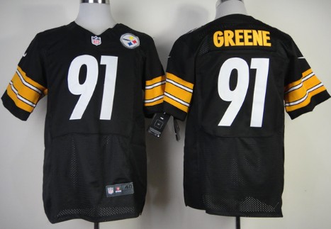 Nike Pittsburgh Steelers #91 Kevin Greene Black Elite Jersey