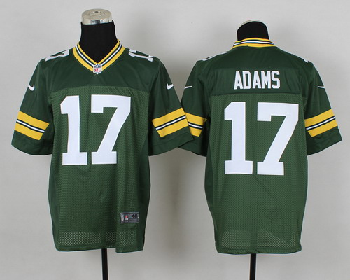 Nike Green Bay Packers #17 Davante Adams Green Elite Jersey