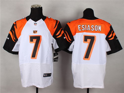 Nike Cincinnati Bengals #7 Boomer Esiason White Elite Jersey