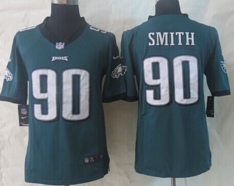 Nike Philadelphia Eagles #90 Marcus Smith Dark Green Limited Jersey