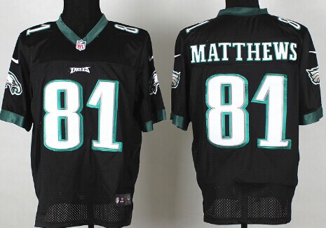 Nike Philadelphia Eagles #81 Jordan Matthews Black Elite Jersey